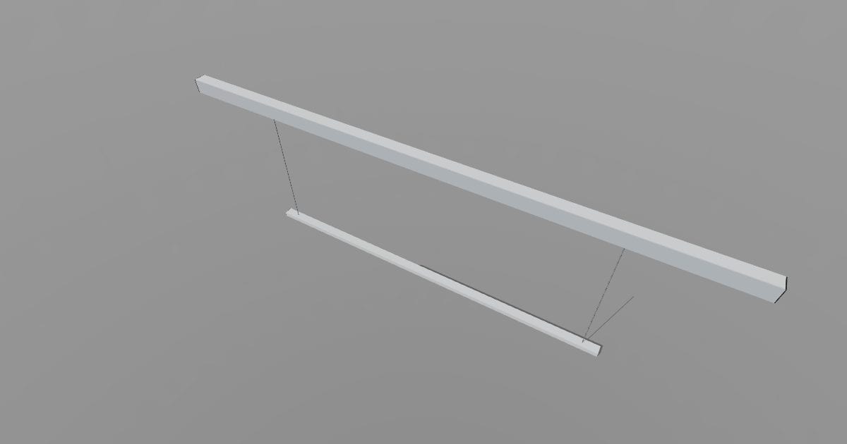 8 ft suspended linear pendant