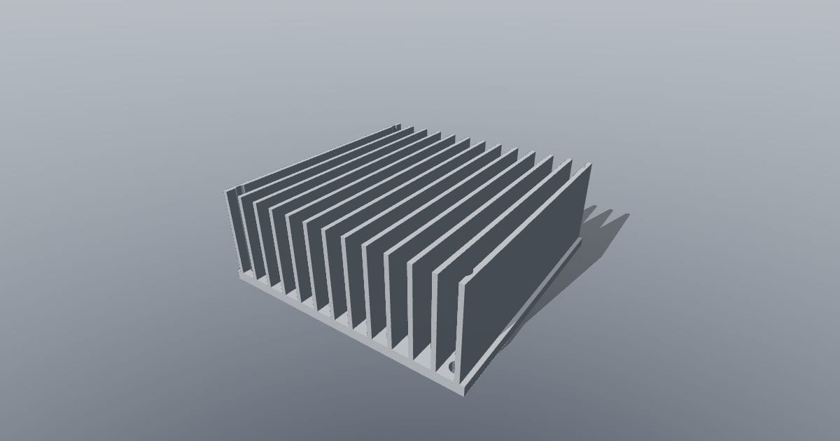 80 mm finned heat sink