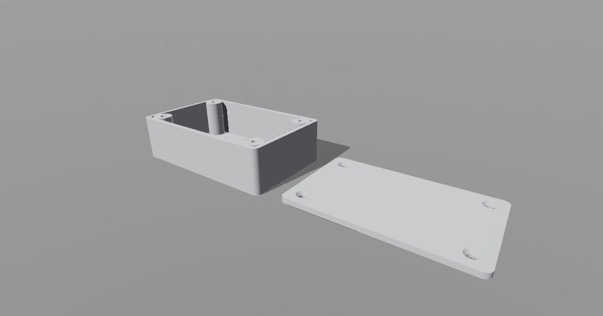 80 x 50 x 25 mm project box - lid aside
