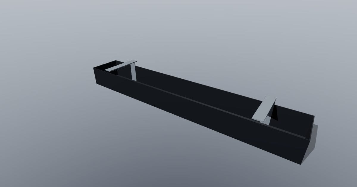 800 mm under-desk cable tray