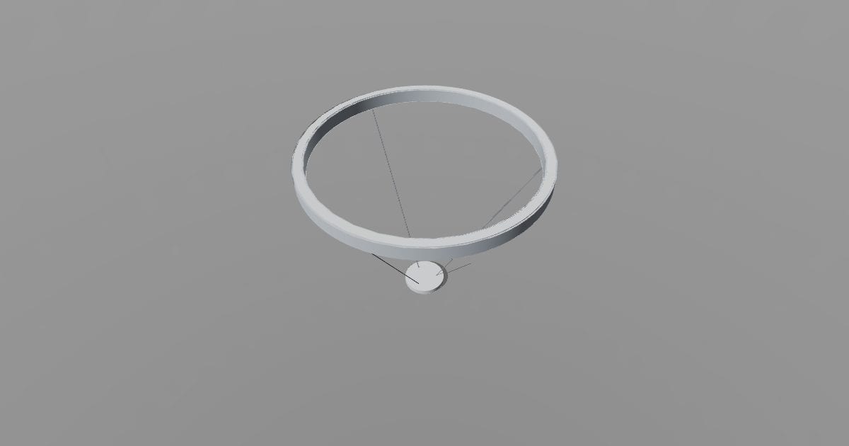 900 mm suspended ring pendant