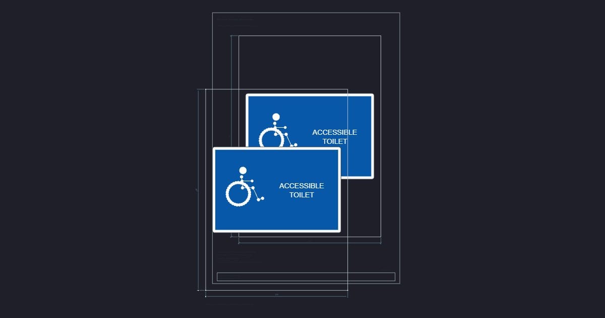 A4 symbol: Accessible toilet wayfinding