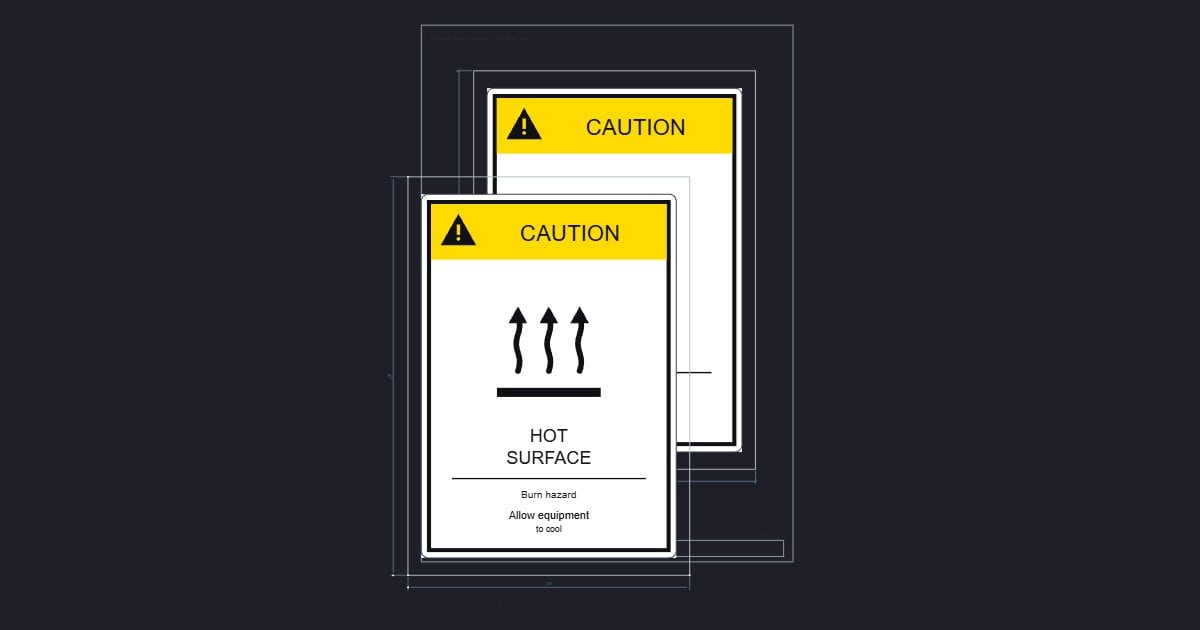A4 symbol: Caution: hot surface (178 x 254 mm source)