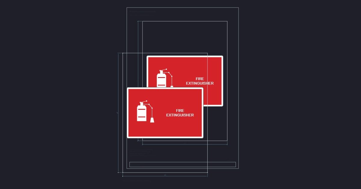 A4 symbol: Fire extinguisher location wayfinding