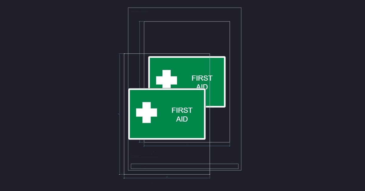 A4 symbol: First aid wayfinding