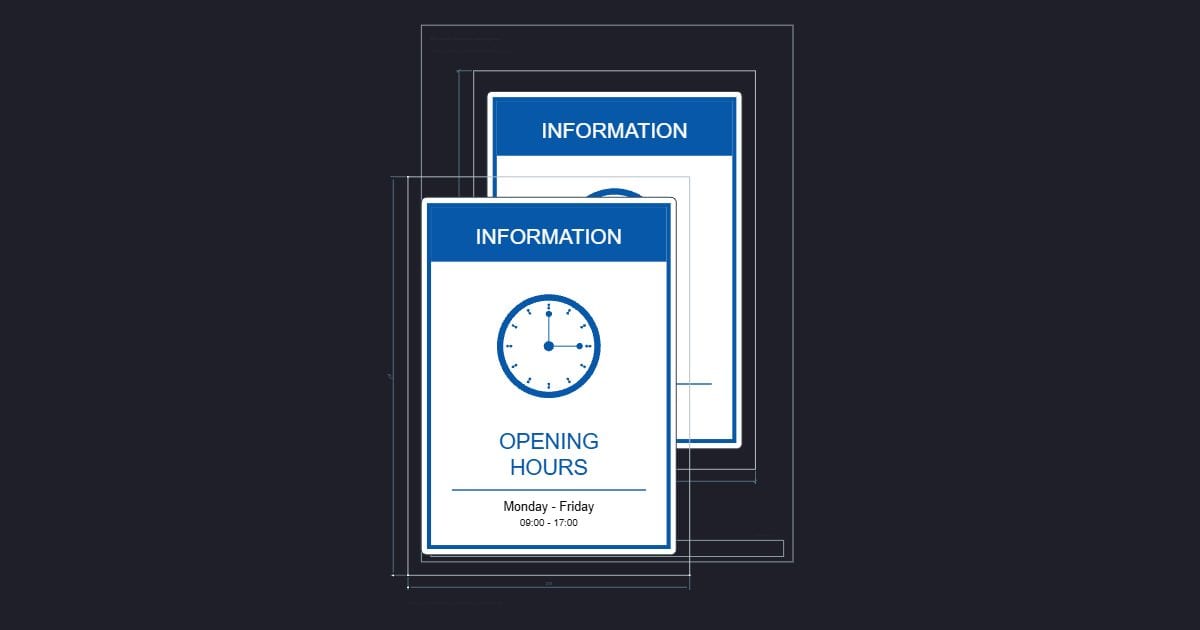 A4 symbol: Information: opening hours