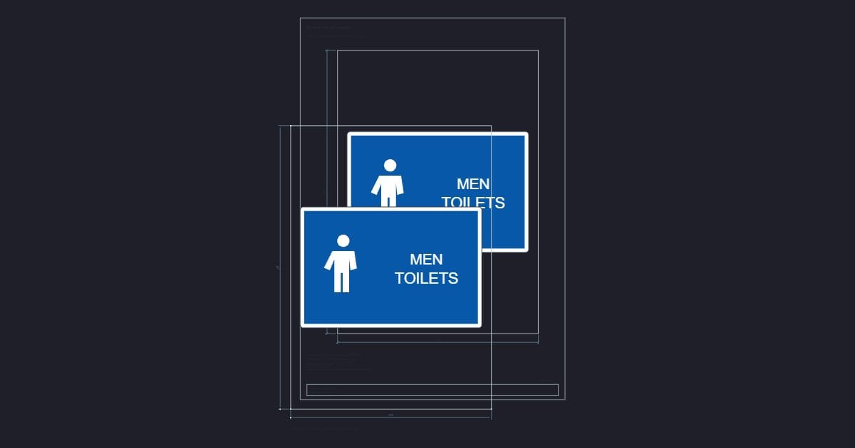 A4 symbol: Male toilet wayfinding