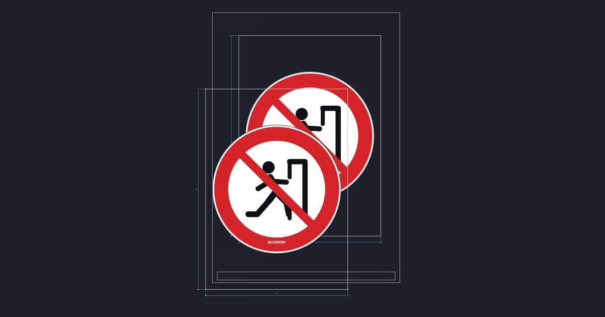A4 symbol: No entry prohibition sign, 300 mm disc