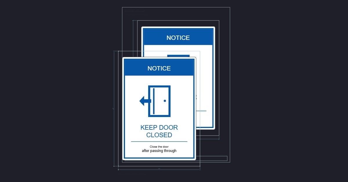 A4 symbol: Notice: keep door closed