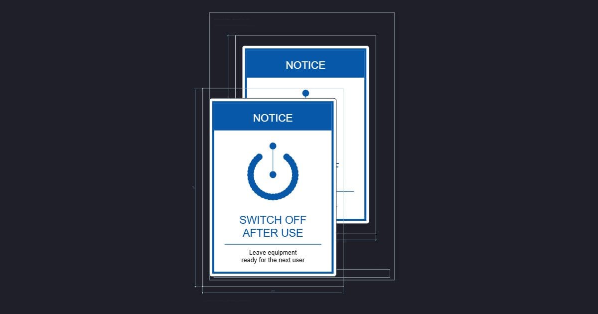 A4 symbol: Notice: switch off after use