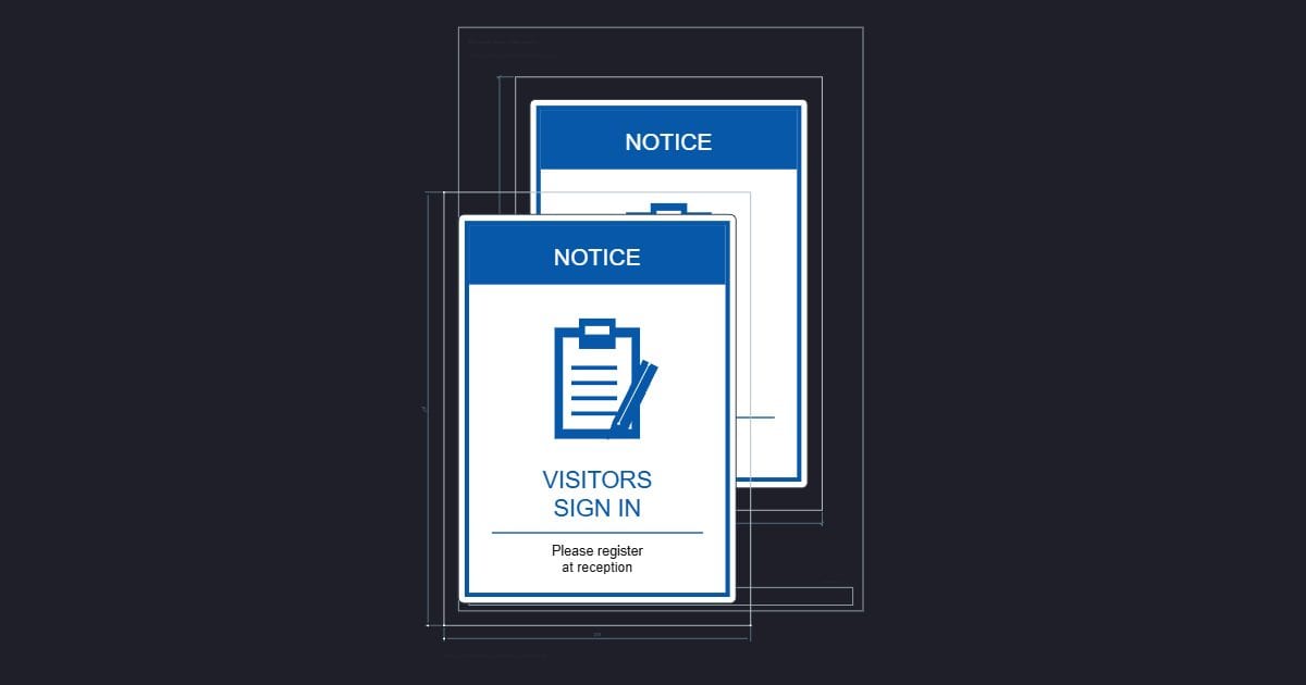 A4 symbol: Notice: visitors sign in