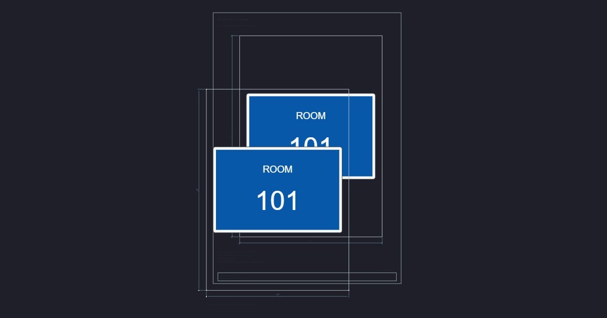 A4 symbol: Room 101 wayfinding