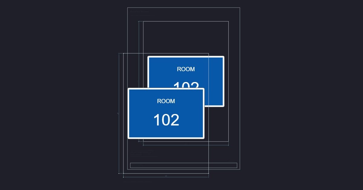A4 symbol: Room 102 wayfinding