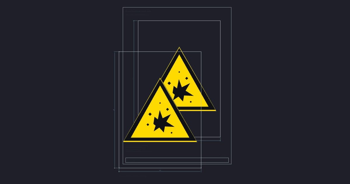 A4 symbol: Warning triangle: explosive material