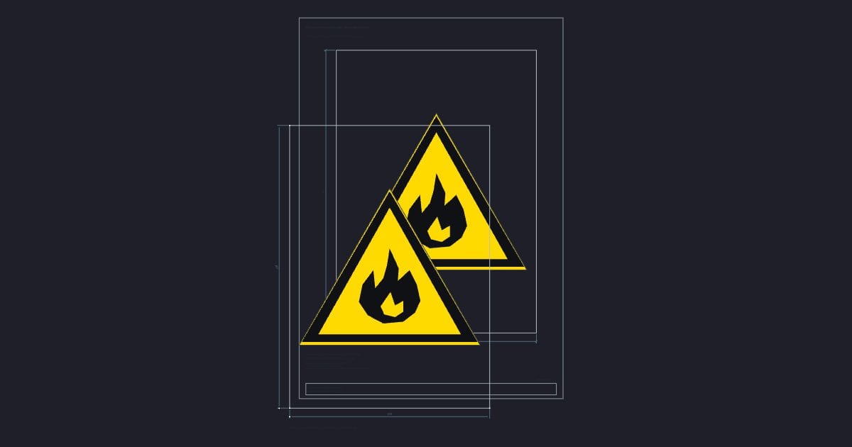 A4 symbol: Warning triangle: flammable material