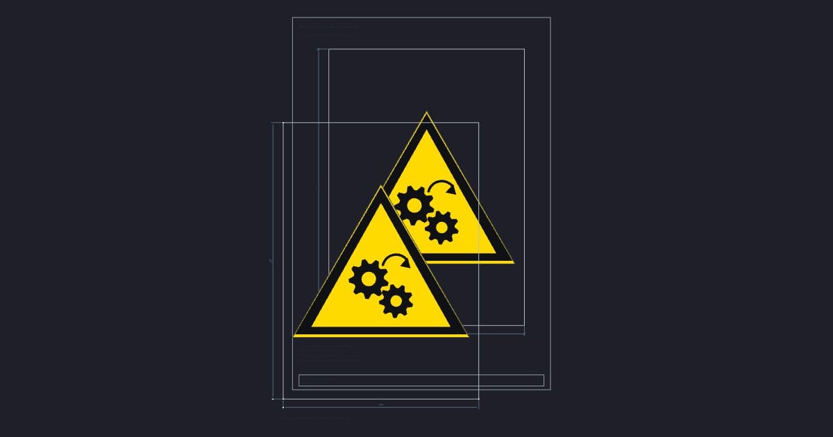 A4 symbol: Warning triangle: moving machinery