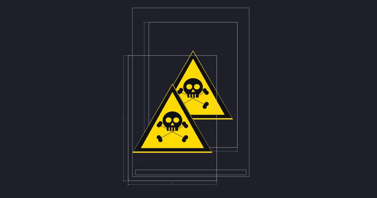 A4 symbol: Warning triangle: toxic material