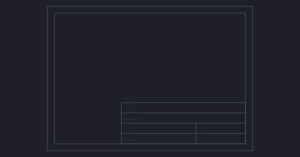 A4 title block - CAD Block