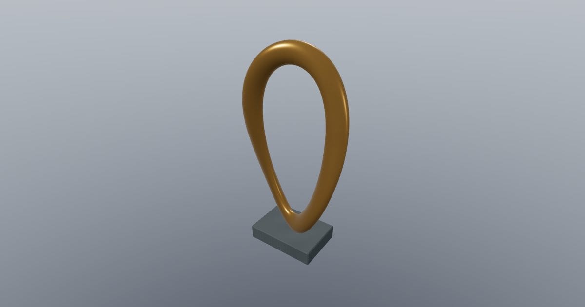 Abstract loop sculpture
