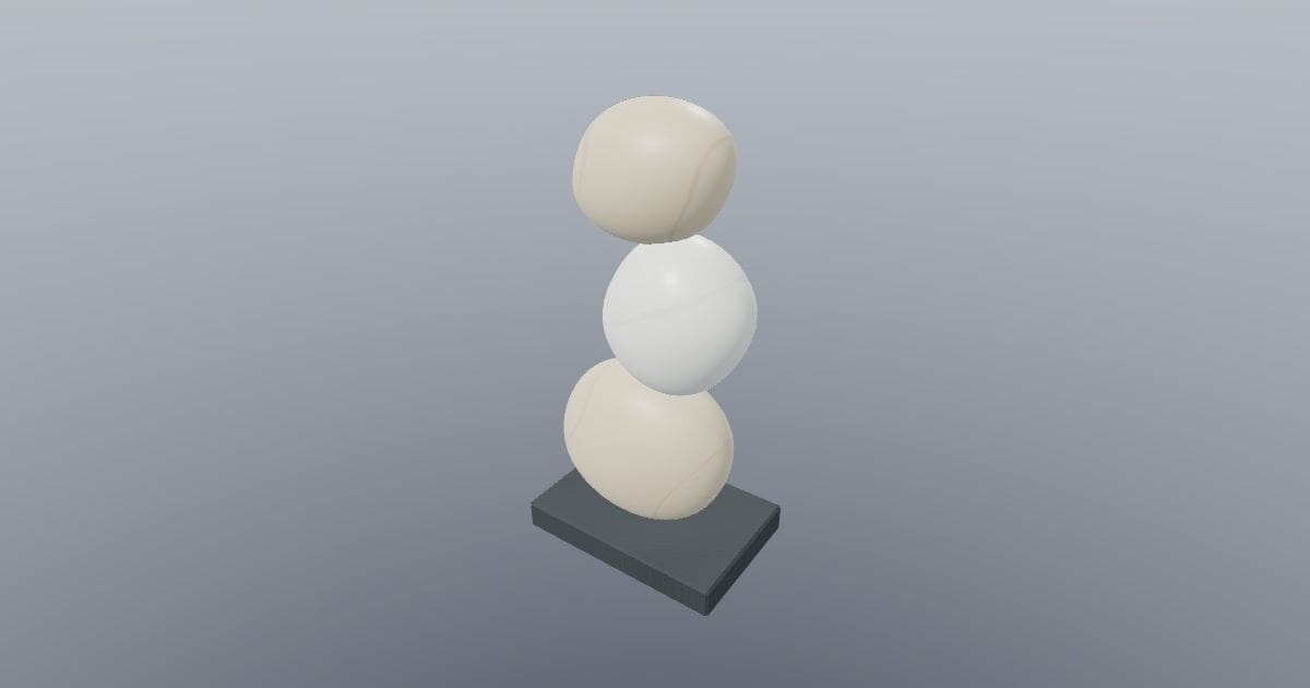 Abstract stacked-form sculpture: Free GLB 3D model (CC0) | Innerscene ...
