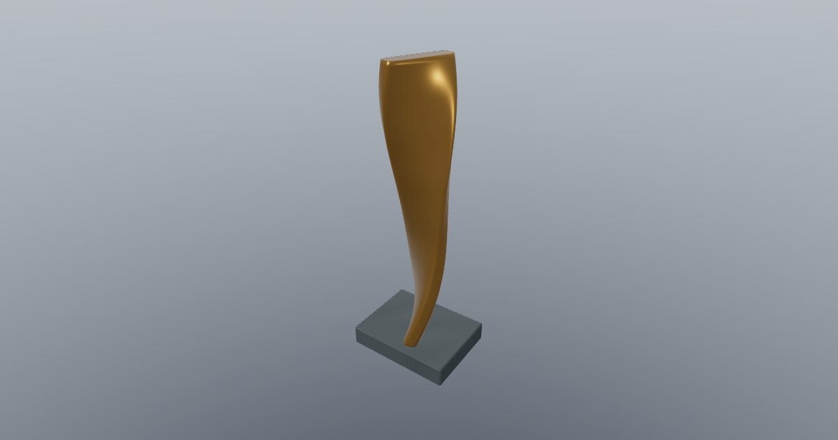 Abstract twisted-form sculpture