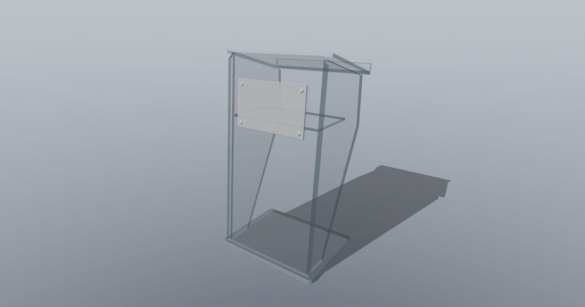 Acrylic lectern / podium (clear)