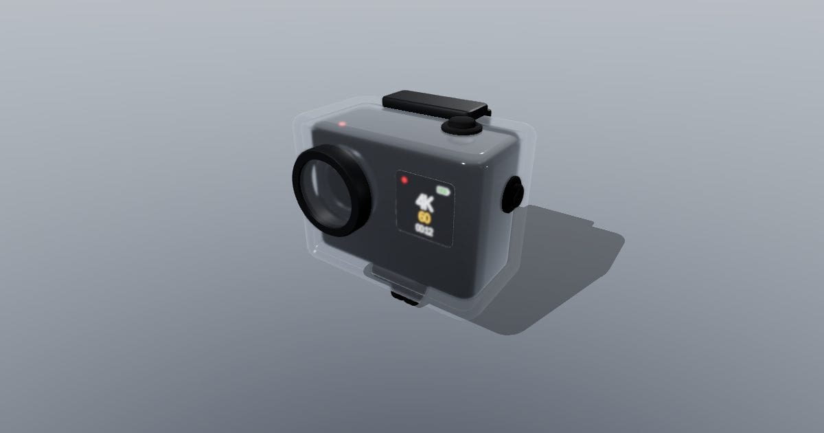 Action camera with housing