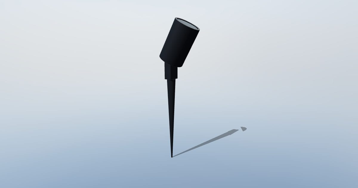 Adjustable garden spike spotlight