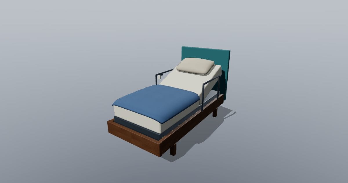 Adjustable home bed with bedding - Original Interior Furnishing