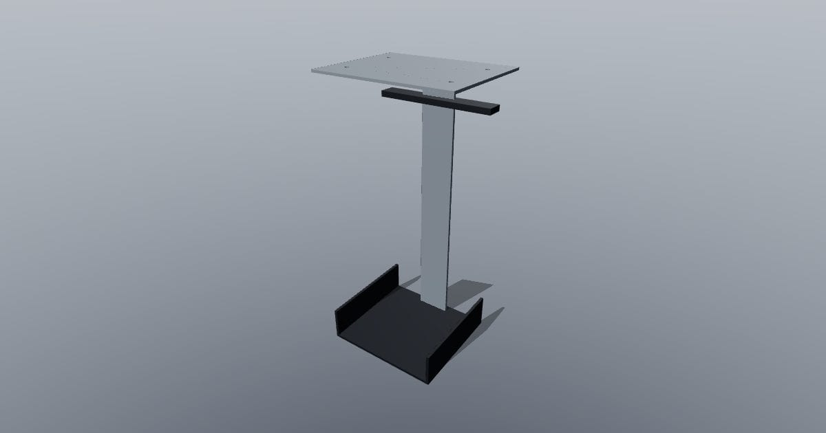 Adjustable under-desk CPU holder