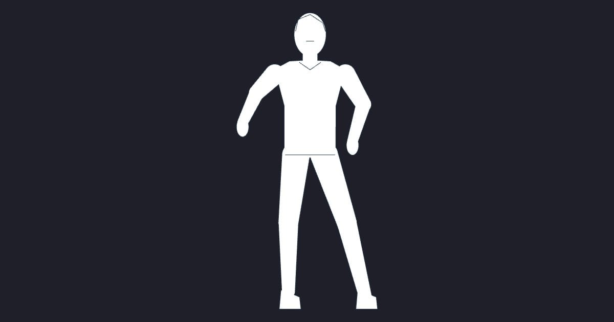 Adult man walking elevation - Person CAD Block: Free DXF 2D drawing ...