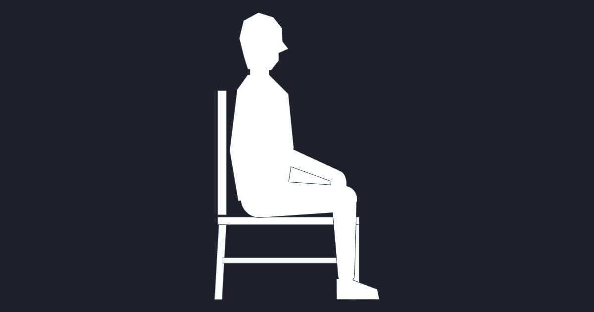 Adult seated chair section - Person CAD Block