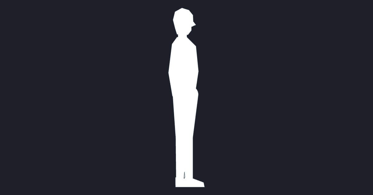 Adult woman standing section - Person CAD Block