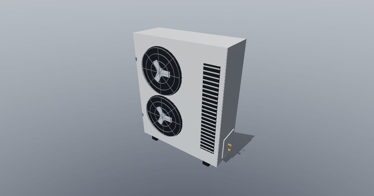 Air source heat pump large - Original MEP CAD