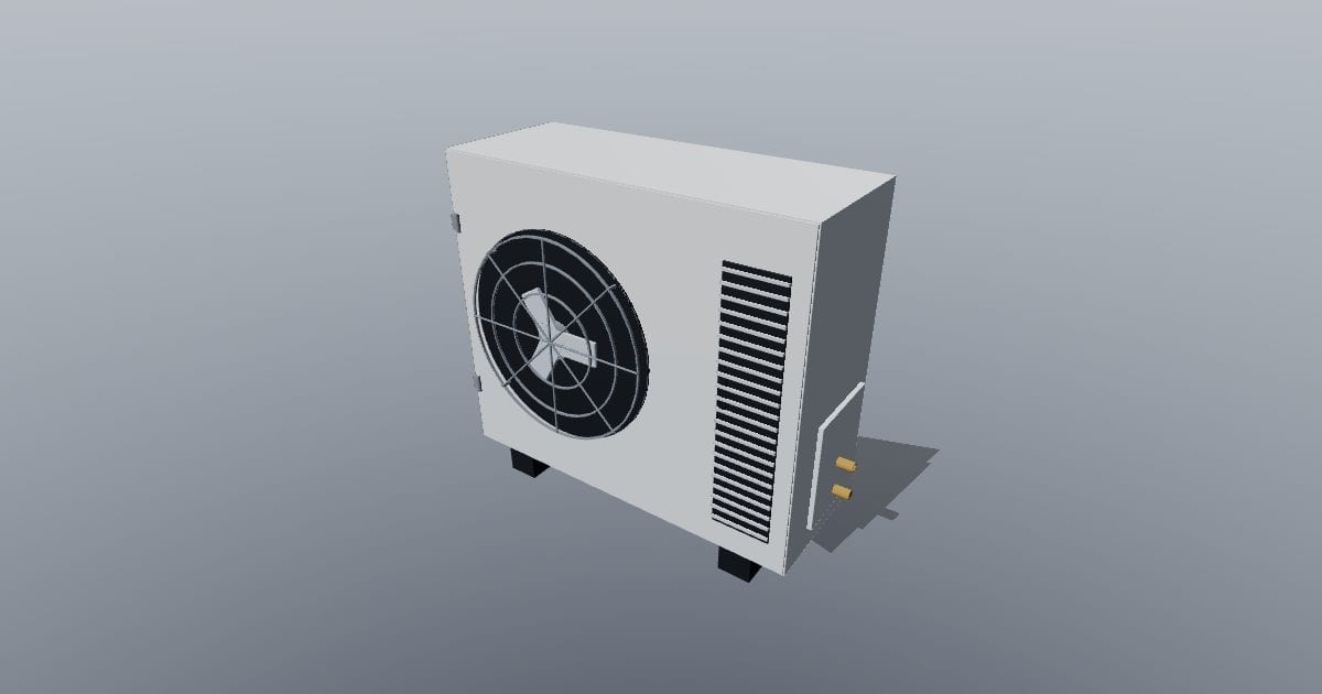 Air source heat pump small - Original MEP CAD