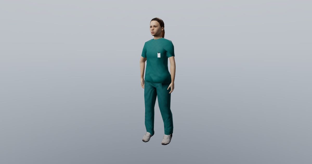 Alex - 3D Person, Nurse standing