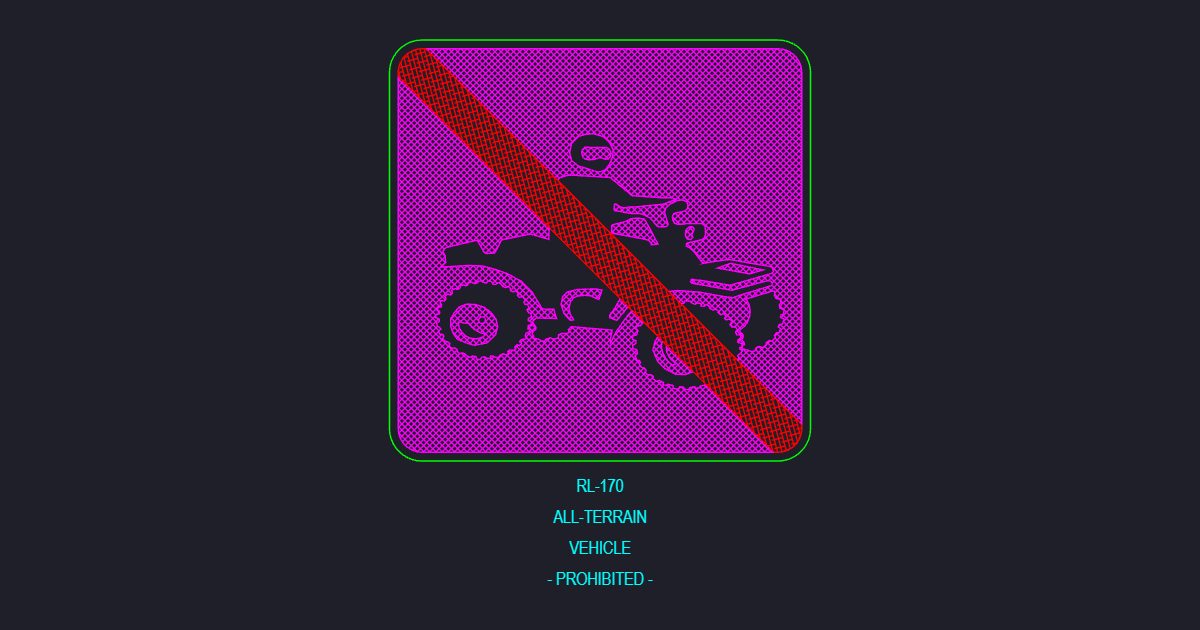 All-Terrain Vehicle Prohibited Sign (USFS RL_170)