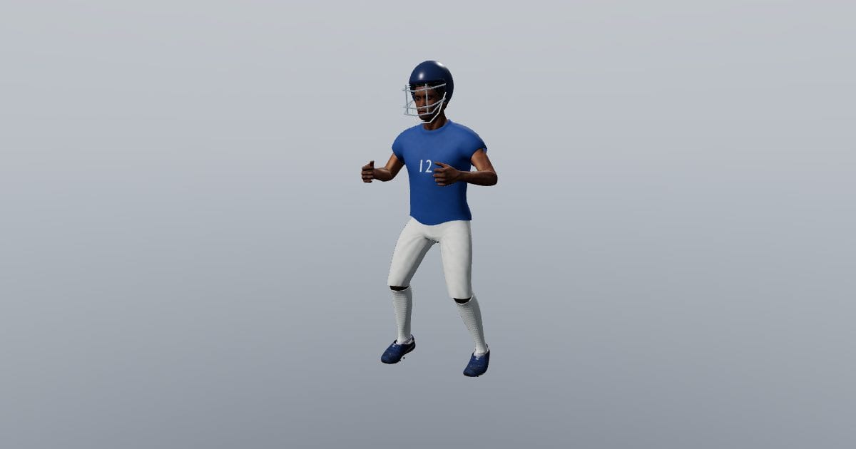American football player, ready - 3D Person, Team sports