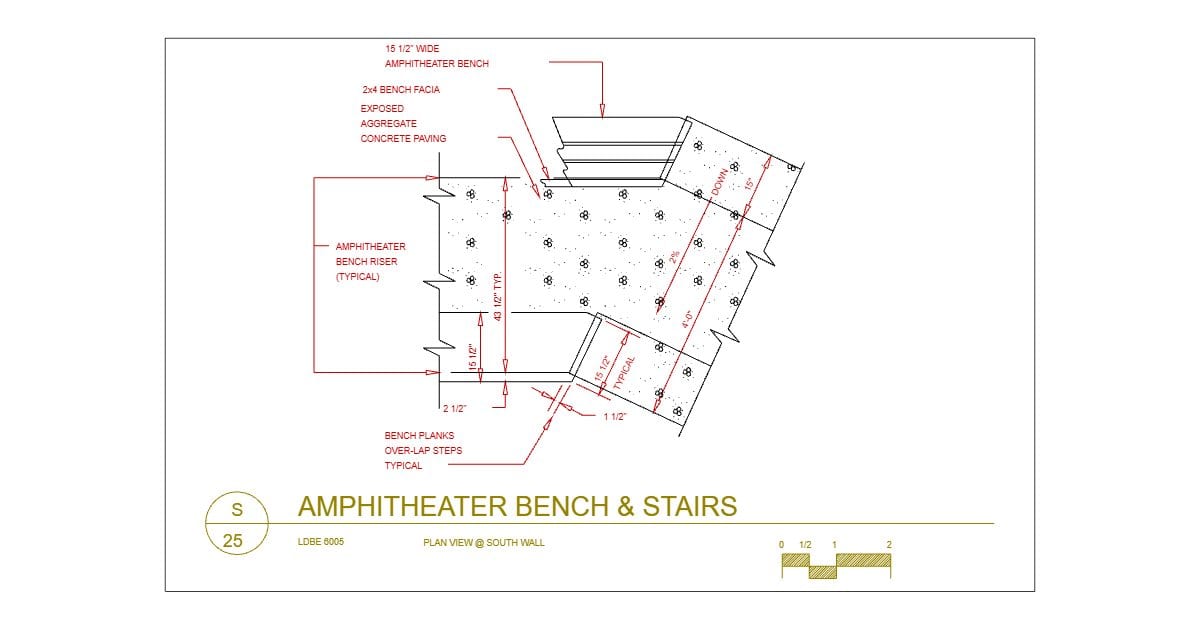 Amphitheater bench and stairs (USFS LDBE6005)