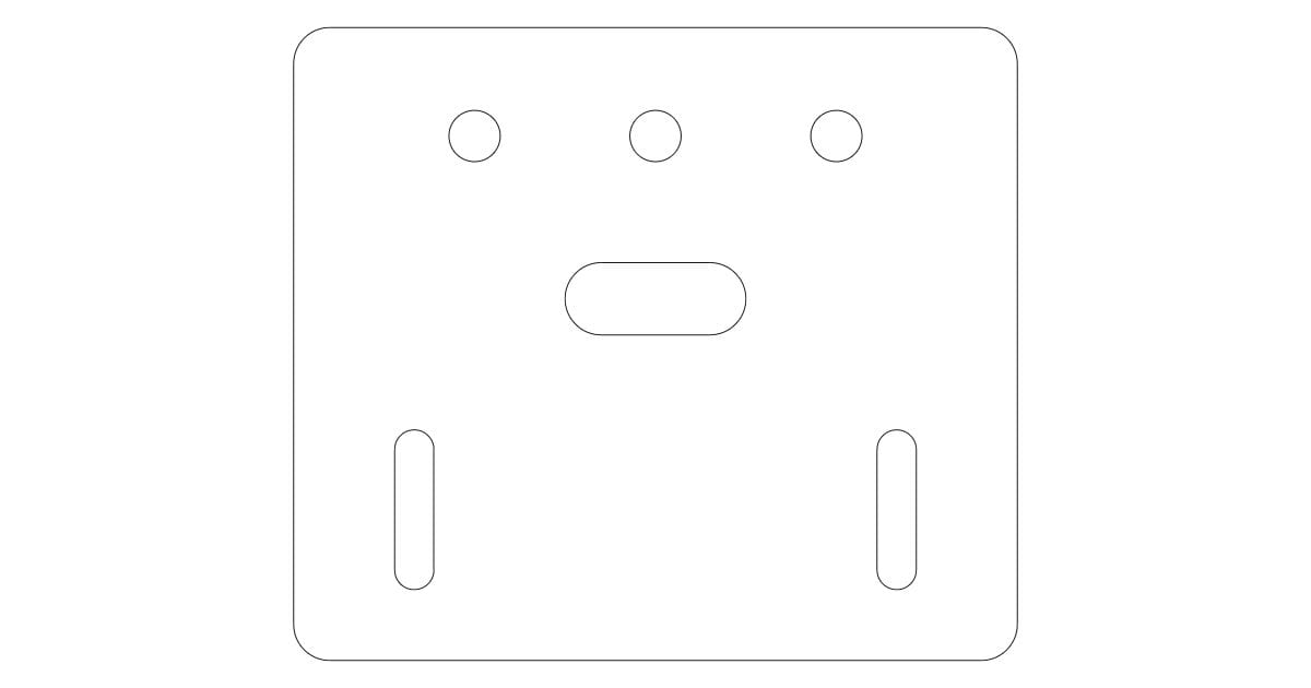 Angle bracket blank with slots
