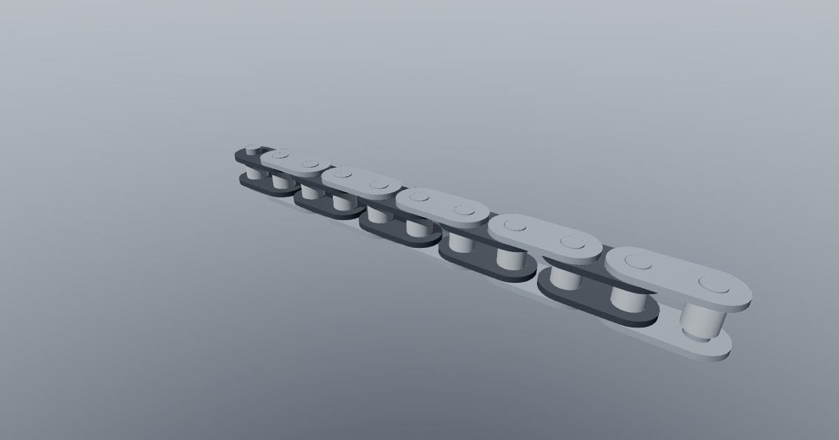 ANSI #25 10-pitch chain segment