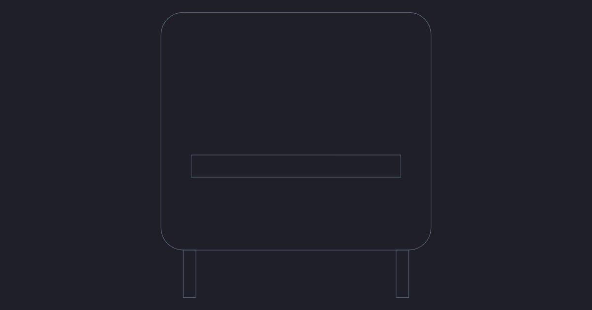 Armchair elevation - CAD Block