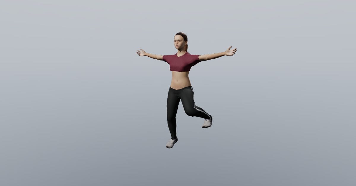 Arms-wide balance - 3D Person, Sports
