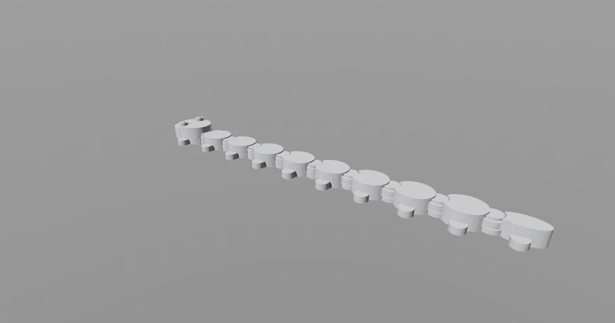 Articulated caterpillar - Original 3D printable