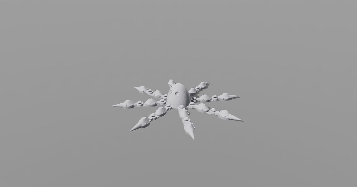Articulated eight-arm octopus