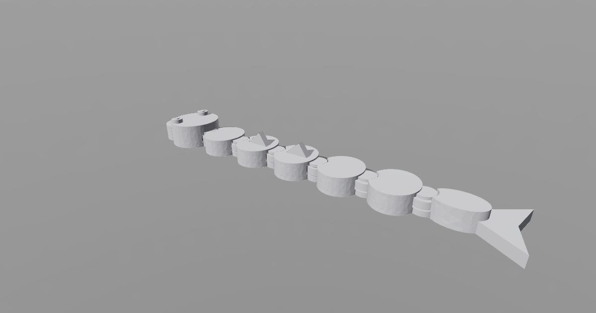 Articulated fish - Original 3D printable