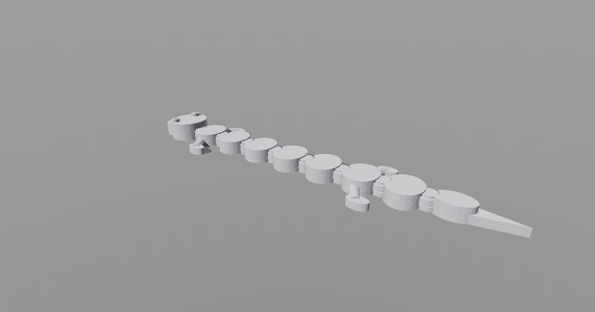Articulated lizard - Original 3D printable