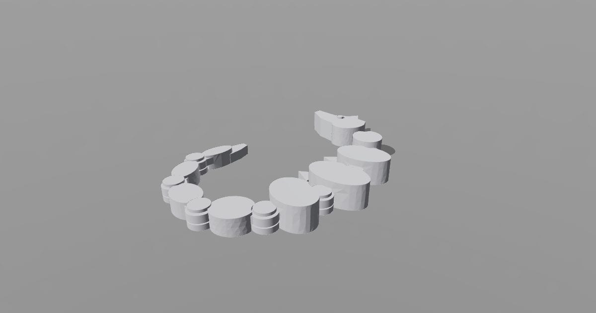Articulated seahorse - Original 3D printable