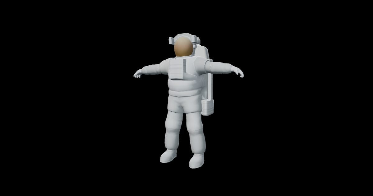 Astronaut in a spacewalk suit