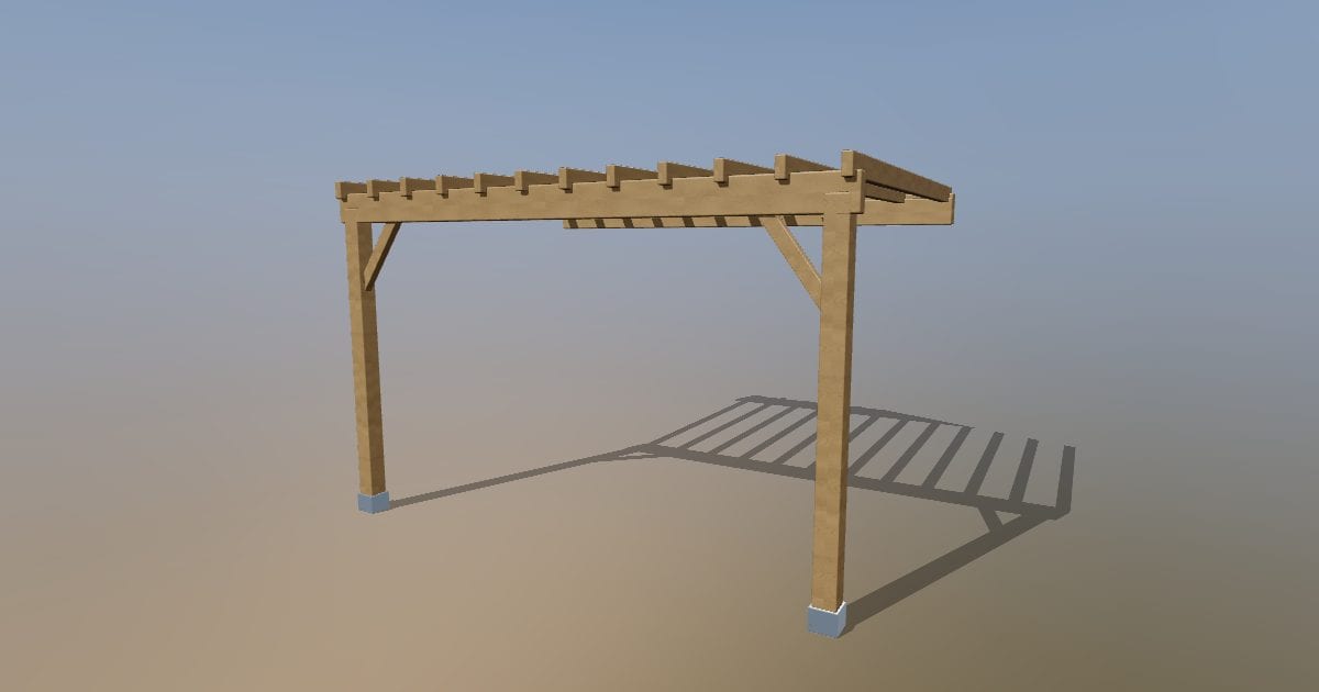 Attached pergola - Original exterior model